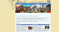 Desktop Screenshot of alex-reiseseite.de